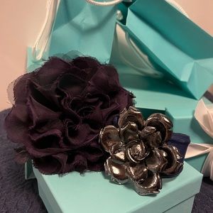 BUNDLE of Chanel-vibes Camelia bracelet and pin